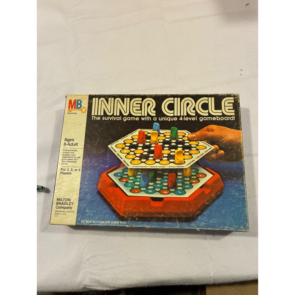 Vintage 1981 Milton Bradley Inner Circle Strategy Board Game 4111 Retro 80s MB